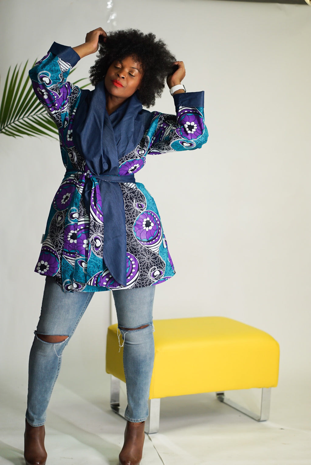 African print coat. African print jacket