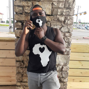 Heart In Africa T shirt Mask Set